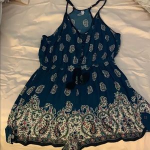 blue floral romper from rue21